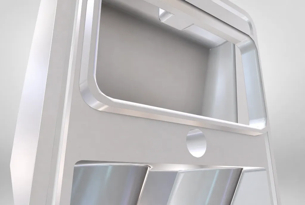 Machined CAD part rendered for the web